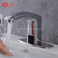 Bathroom non-contact induction hot and cold water faucet